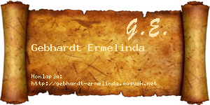 Gebhardt Ermelinda névjegykártya